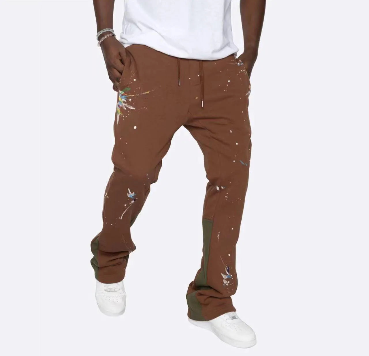 Flared Sweatpants Men Stacked Sweat Pants High Quality Trousers Pants Joggers Cargo Pants