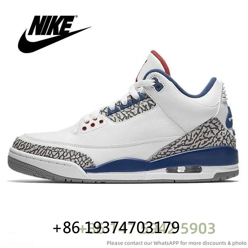 2024 Nike Air Jordan Retro 3 One AJ3 Wizards White Cement Reimagined Cardinal Red Sports Sneakers Basketball Shoes 36-47