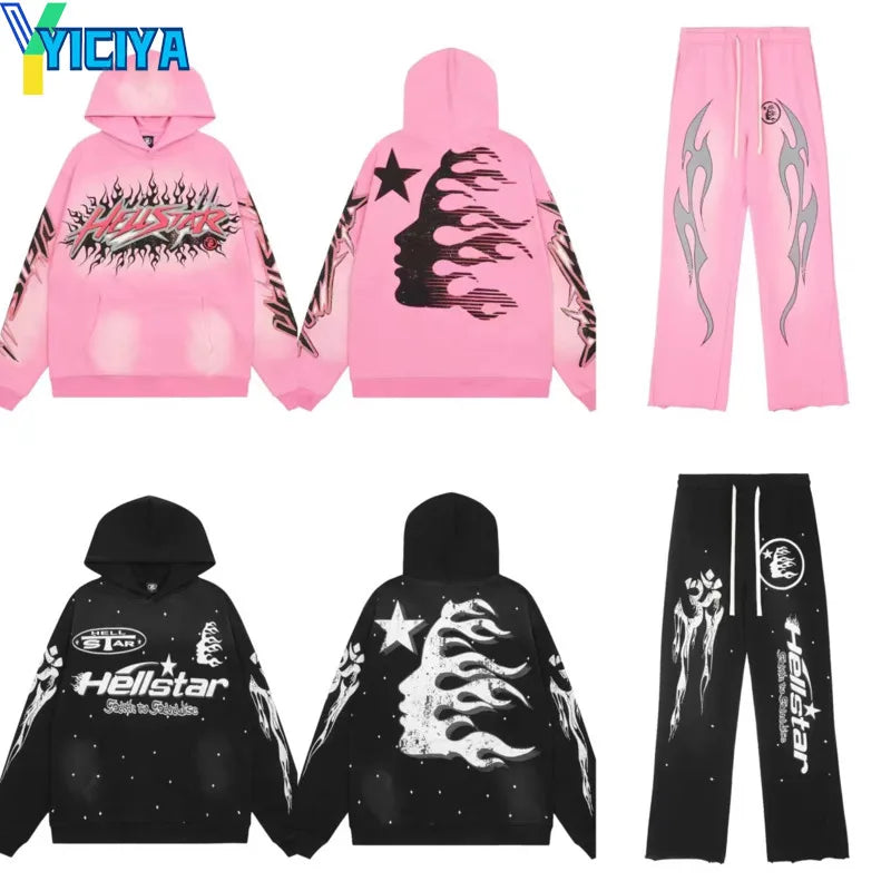 YICIYA sets for women 2 pieces y2k pink pants set hoodie sweatshirt and pant tracksuit new outfit suit Female clothing Sweatsuit