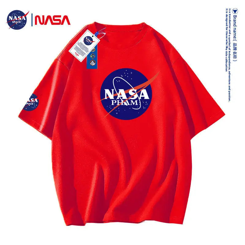 NASA Men's Letter Printed Fashionable Round Neck Short Sleeve All-match T-shirt S-4XL