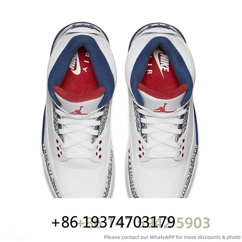 2024 Nike Air Jordan Retro 3 One AJ3 Wizards White Cement Reimagined Cardinal Red Sports Sneakers Basketball Shoes 36-47