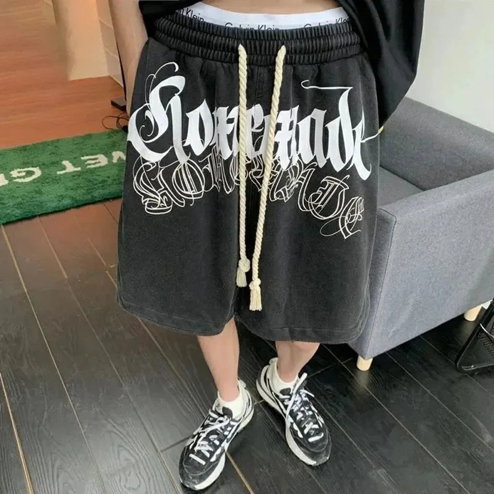 Street Casual Sports Chicano Tattoo Shorts Men's Summer New American Retro Loose Y2K Hip-hop Basketball Five-point Pants
Cargo Style