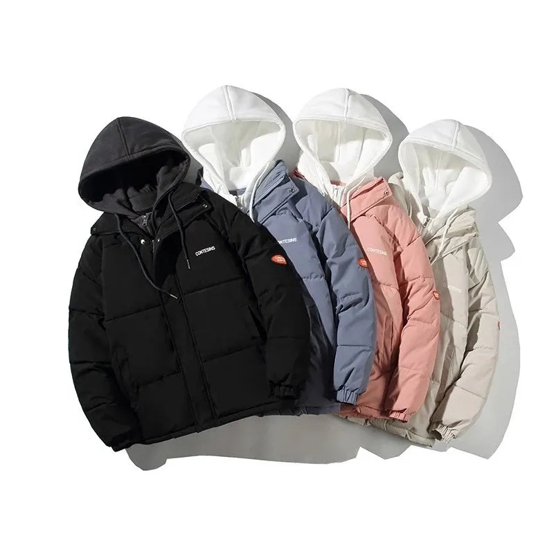 Women's Winter Oversize Jacket 2023 Down Cotton Padded Coat Female Loose Casual Overcoat Female Fashion Hooded Short Parkas