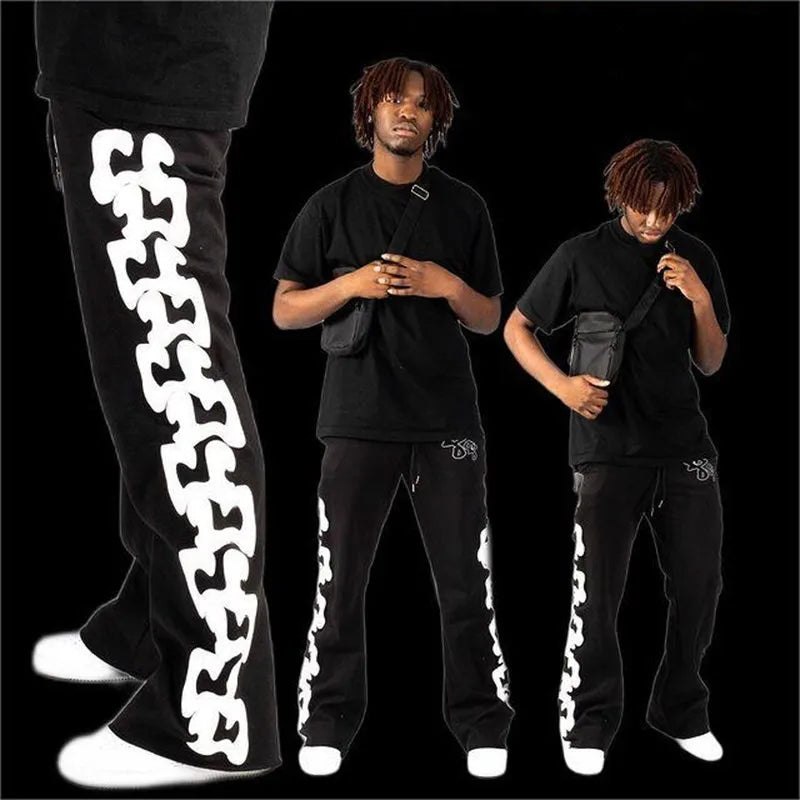 Aesthetic Y2K Cargo Pant Overall  Pants Harajuku Fashion Casual Loose Men Rock Straight Wide Leg Pant Hip Hop Streetwear Joggers