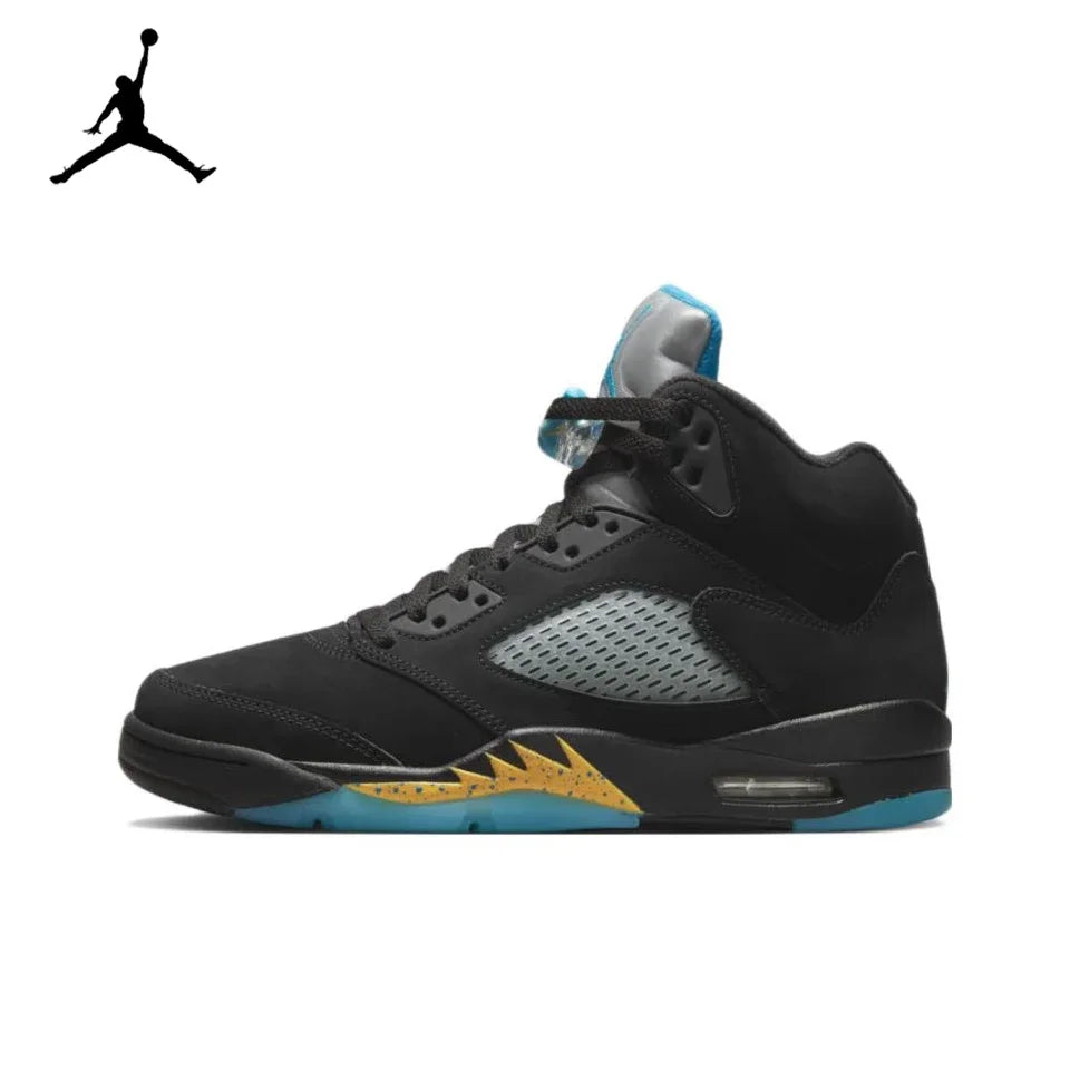 Nike Air Jordan 5 'Bulls' Men's Anti Slip and Wear-resistant Casual Sports High Top Comfortable Basketball Shoes 852542-700