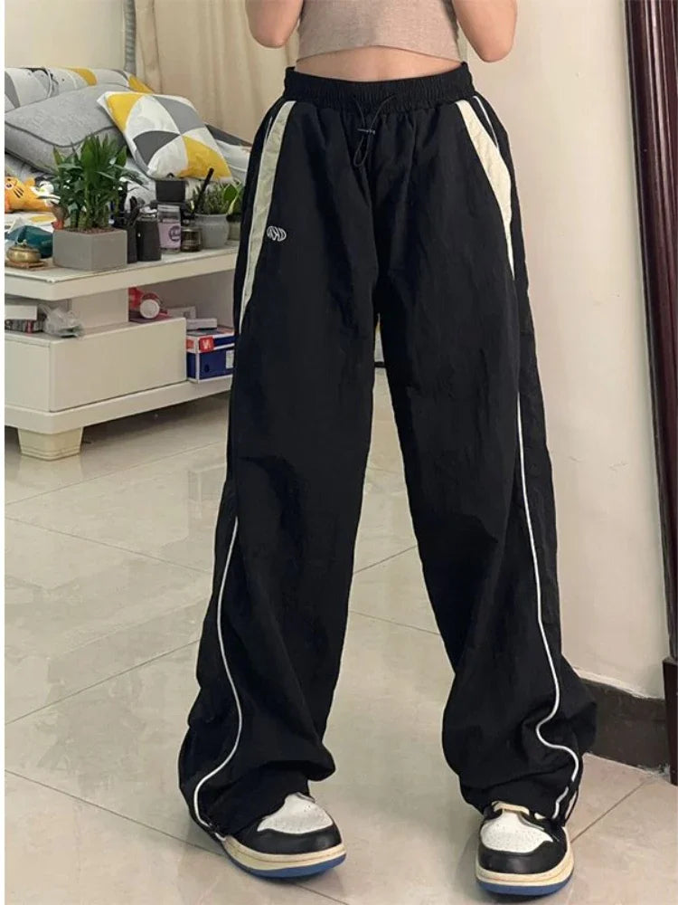 Women Casual Joggers Pants Fashion Streetwear Oversized Sports Wide Leg Pants Hip Hop Y2k Sweatpants High Waist Baggy Trousers