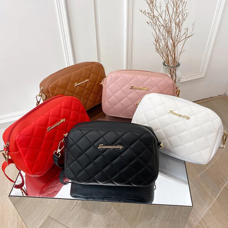 2023 Tassel Small Messenger Bags For Women Trend Lingge Embroidery Camera Female Shoulder Bag Fashion Chain Ladies Crossbody Bags