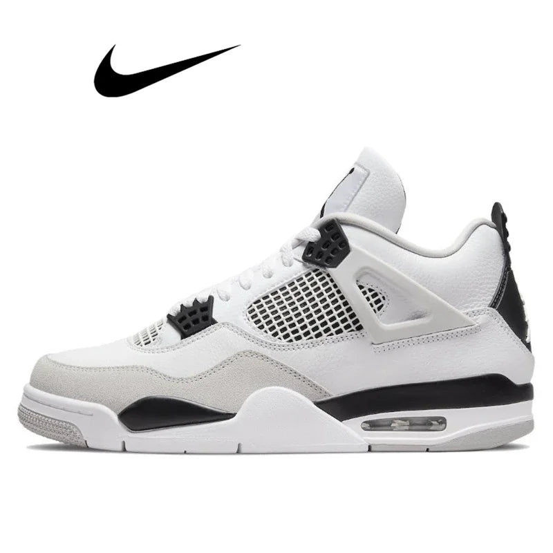 Nike Air Jordan 4 retro red thunder Men's Women's Classics Outdoor Sports Sneakers Comfortable Sneakers Retro Chic