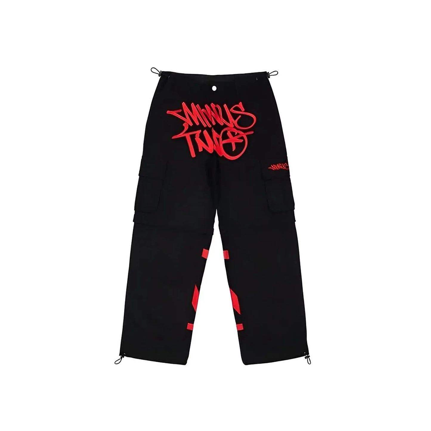 Men's Casual Workwear Cargo Pants Two Pieces Straight Street Pockets High Waist Printed Hip Hop