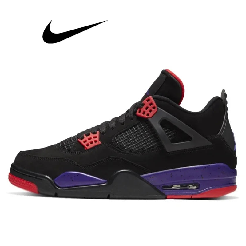 Nike Air Jordan 4 retro red thunder Men's Women's Classics Outdoor Sports Sneakers Comfortable Sneakers Retro Chic