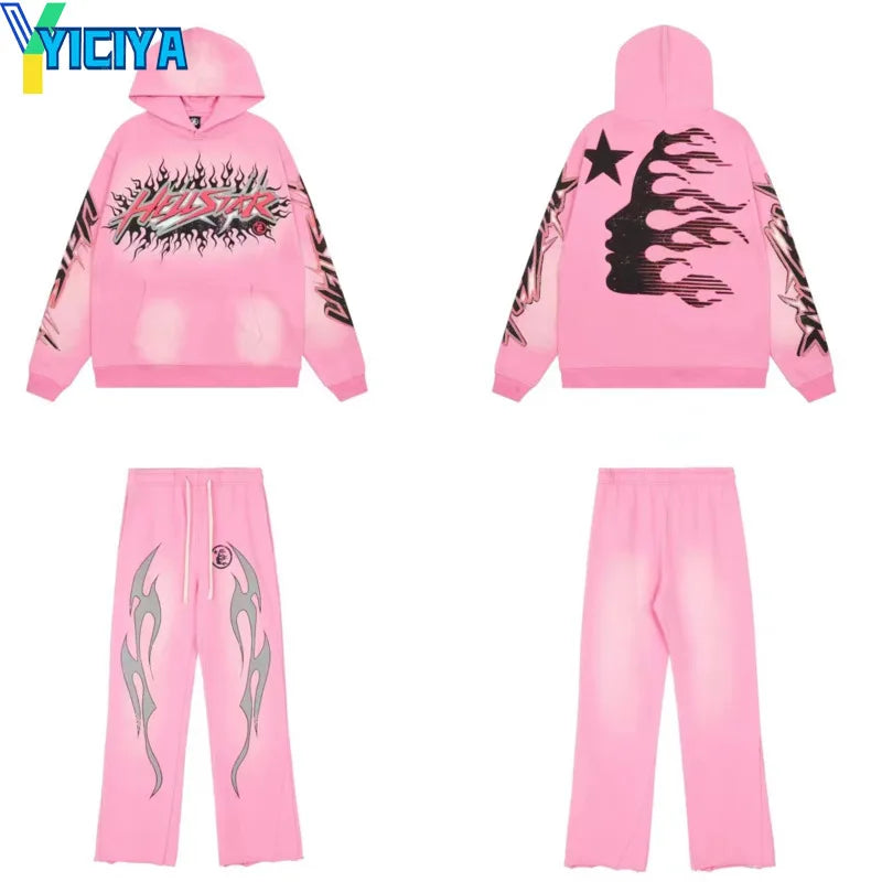 YICIYA sets for women 2 pieces y2k pink pants set hoodie sweatshirt and pant tracksuit new outfit suit Female clothing Sweatsuit