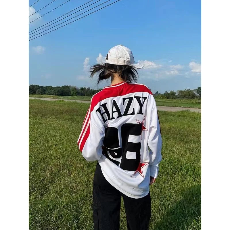 American Baseball Uniform Online Celebrity Brand Fashion Hip Hop Loose Embroidered Ice Hockey Uniform Long Sleeve Men Women Jacket