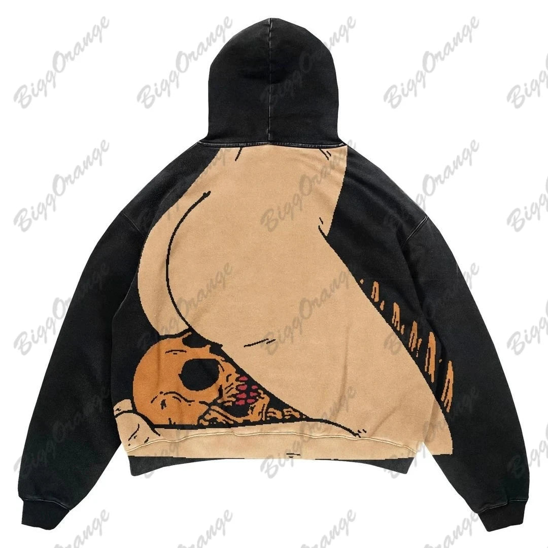 Y2k Hoodies Gothic Harajuku Niche Grunge Hoodies Women Hip Hop Retro Loose Sweatshirt Oversized Hoodie Streetwear Anime Hoodie