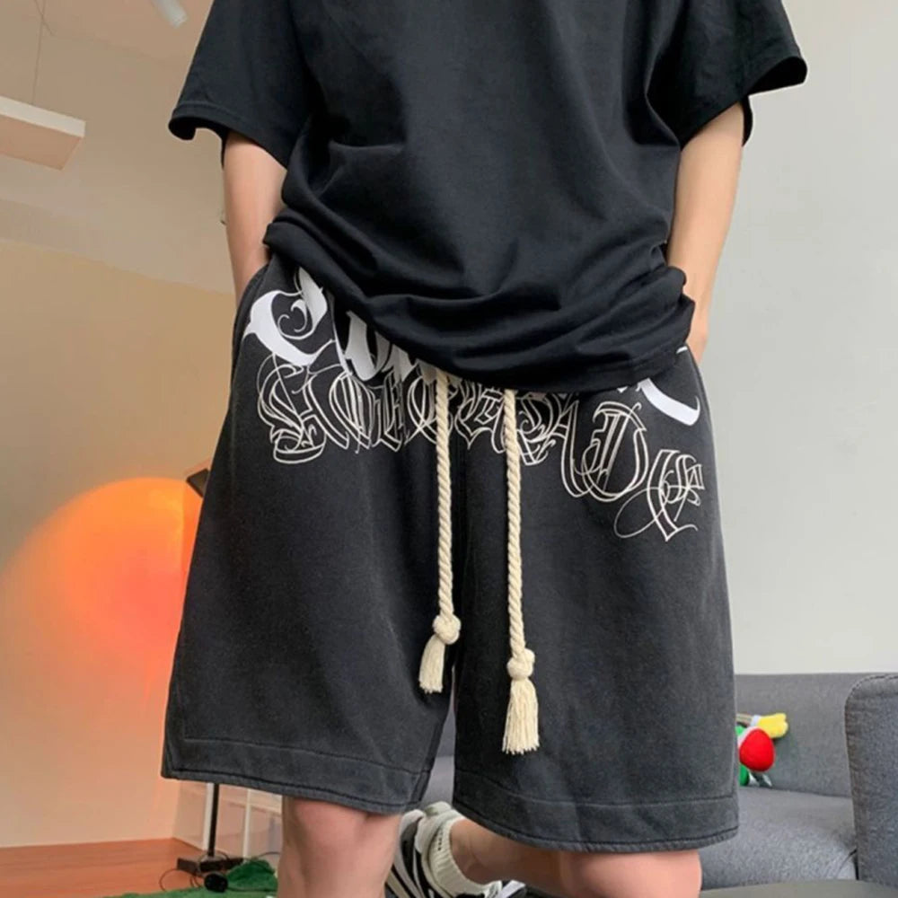 Street Casual Sports Chicano Tattoo Shorts Men's Summer New American Retro Loose Y2K Hip-hop Basketball Five-point Pants
Cargo Style