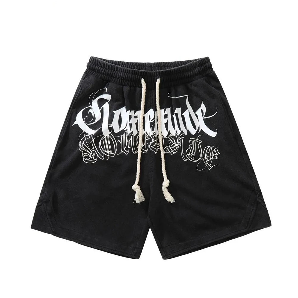 Street Casual Sports Chicano Tattoo Shorts Men's Summer New American Retro Loose Y2K Hip-hop Basketball Five-point Pants
Cargo Style