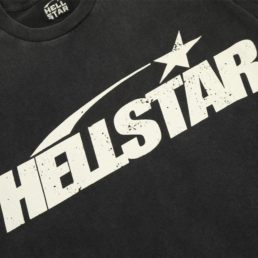 Hellstar Y2K Men's T-shirt Hip Hop Printed Pattern Large Logo Breathable Punk Retro Round Neck