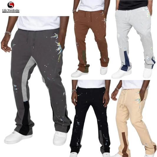 Flared Sweatpants Men Stacked Sweat Pants High Quality Trousers Pants Joggers Cargo Pants