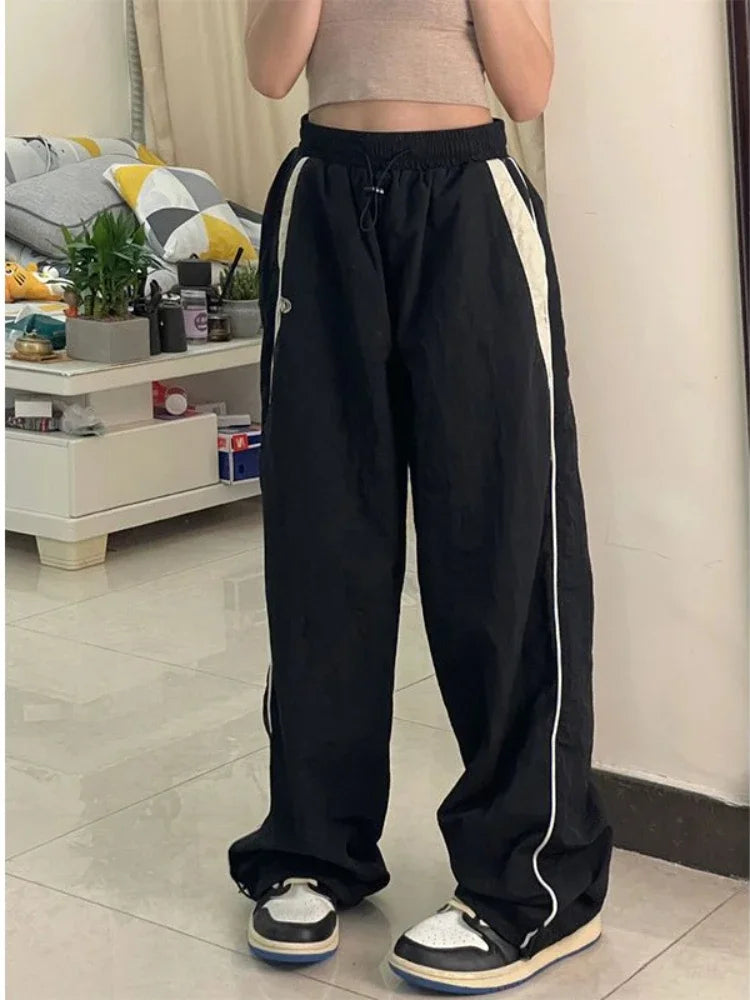 Women Casual Joggers Pants Fashion Streetwear Oversized Sports Wide Leg Pants Hip Hop Y2k Sweatpants High Waist Baggy Trousers