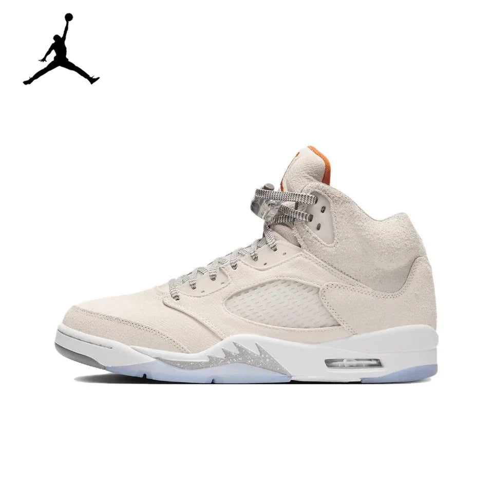 Nike Air Jordan 5 'Bulls' Men's Anti Slip and Wear-resistant Casual Sports High Top Comfortable Basketball Shoes 852542-700