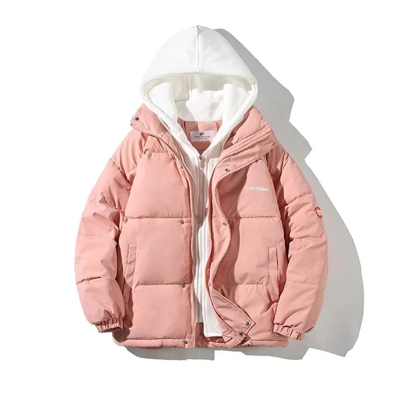 Women's Winter Oversize Jacket 2023 Down Cotton Padded Coat Female Loose Casual Overcoat Female Fashion Hooded Short Parkas