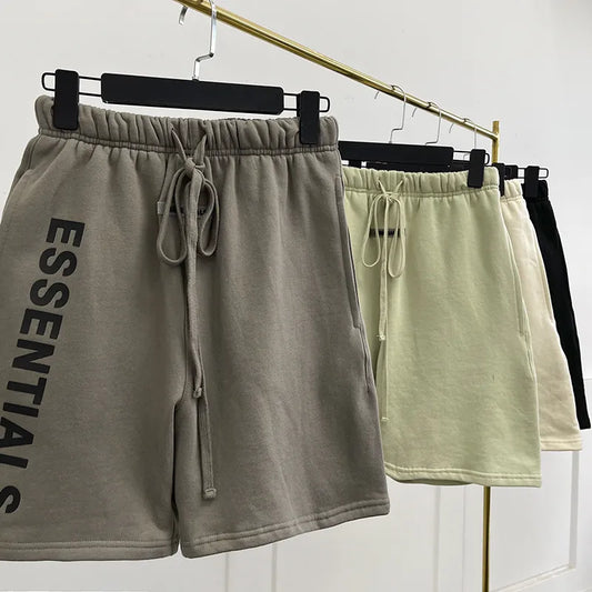 Essentials Shorts Summer Men and Women Sweatpants 100% Cotton Letter Printed High Quality Street Hip Hop Casual Shorts