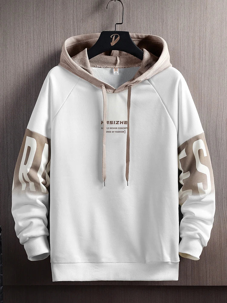 Men's fashion casual printing style design retro hoodie