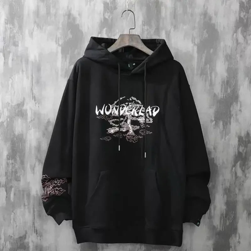 2023 Spring and Autumn Chinese Couple Hoodie Harajuku Style Men's Sweatshirt Loose Hoodie Fashion Hip Hop Student Hoodie Men