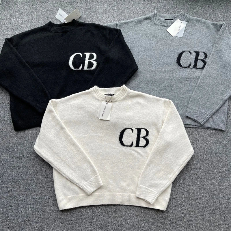 Oversized Cole Buxton Sweater Men Women 1:1 Best Quality Black Gray Sweatshirts Knit Jacquard Sweater
Hoodie