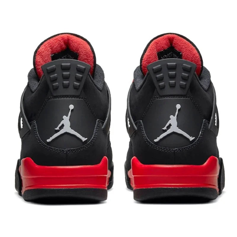 Nike Air Jordan 4 retro red thunder Men's Women's Classics Outdoor Sports Sneakers Comfortable Sneakers Retro Chic