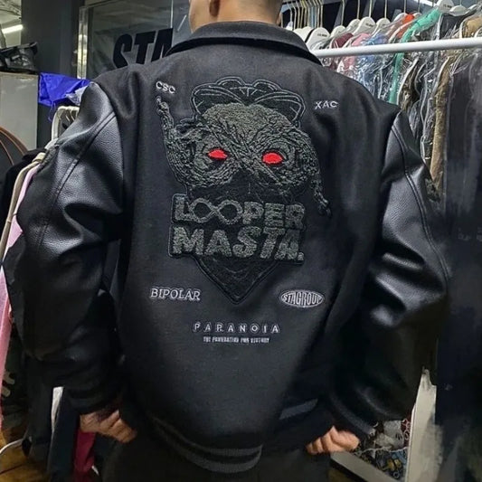 Street Popular Gothic Embroidered Jackets And Coats Men Y2K New Harajuku Style Hip Hop Baseball Jacket Punk High Street Jackets