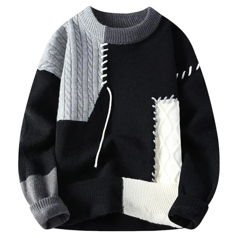 2024 Autumn Men's wool pullovers Men's fashion Sweater  Round neck mens Thicken Warm Men Knitted Sweater full size M-3XL
like hoodie style