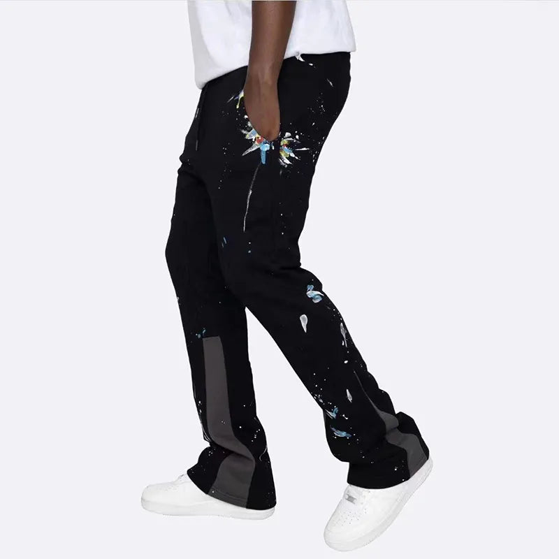 Flared Sweatpants Men Stacked Sweat Pants High Quality Trousers Pants Joggers Cargo Pants