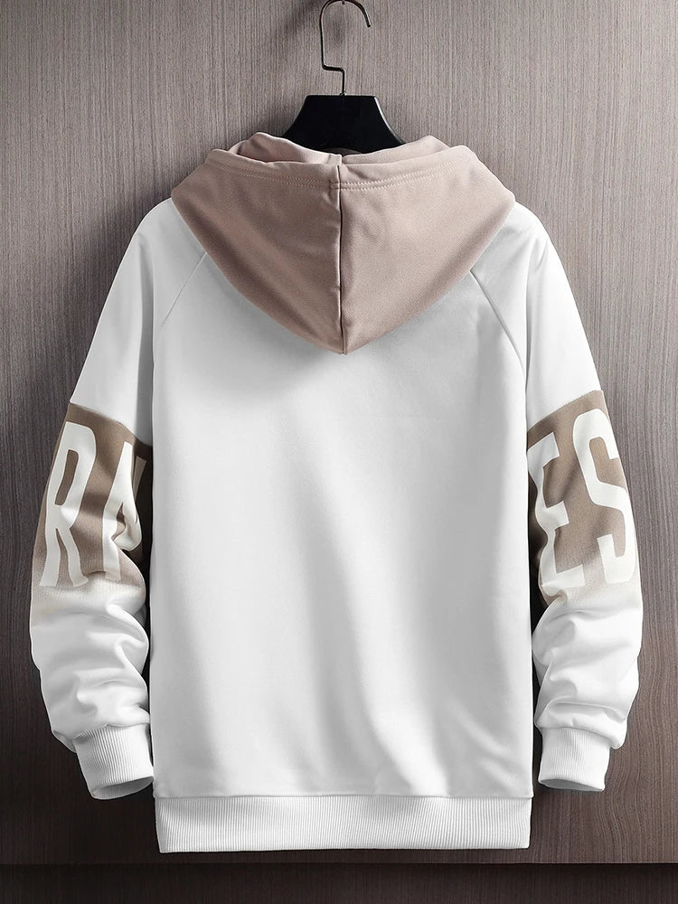 Men's fashion casual printing style design retro hoodie