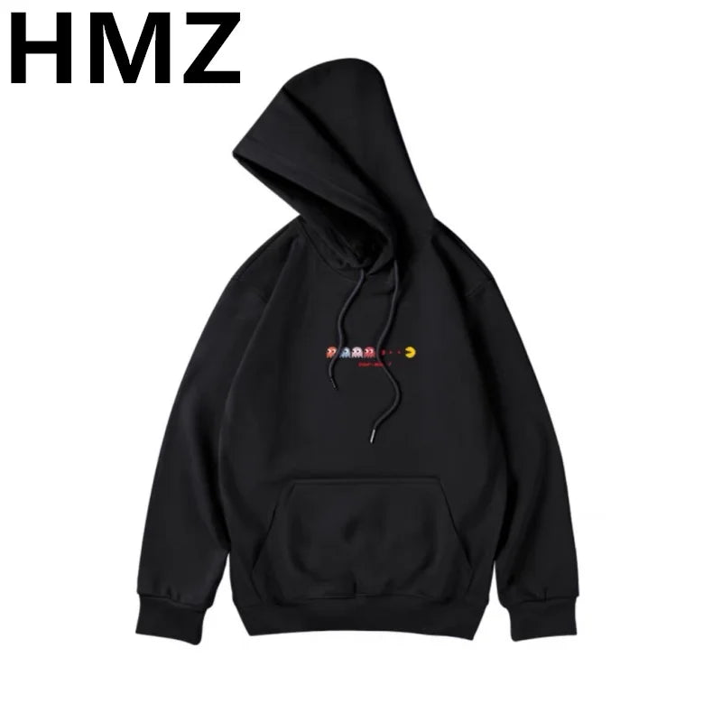 HMZ Personality Cartoon  Hoodie Mens Fashion Warm Sweatshirt Hip Hop Hoodies Casual Cotton Streetwear Autumn Winter New Hoody