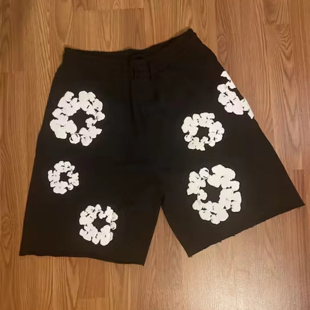 Classic original host line garland foam shorts suit American street men and women casual y2k five-point pants shorts women