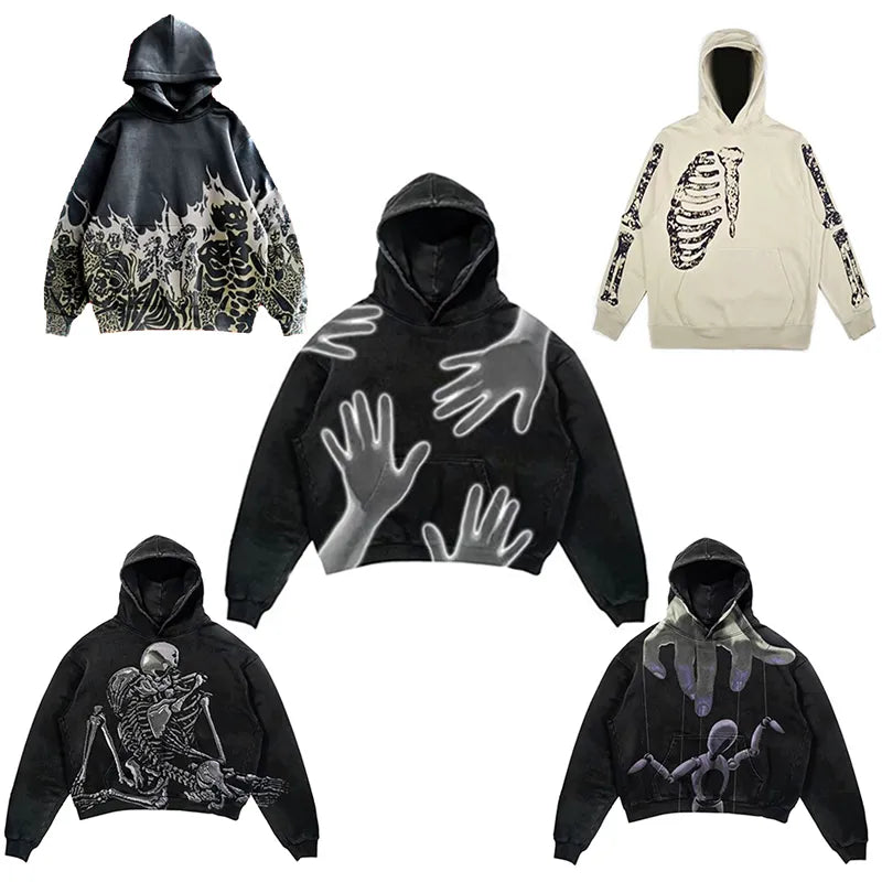 Y2k Hoodies For Women And Men Winter Anime Sweatshirts Essentials Oversized Korean Fashion Pullovers Grunge Jackets Streetwear