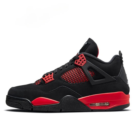 Nike Air Jordan 4 retro red thunder Men's Women's Classics Outdoor Sports Sneakers Comfortable Sneakers Retro Chic