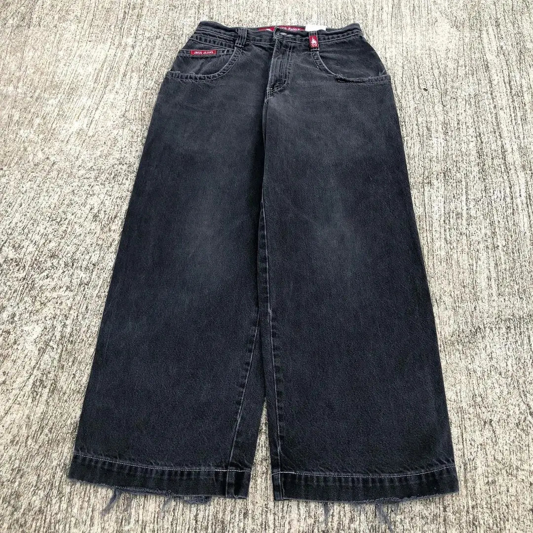 Y2k Jeans Hip Hop Skull Pattern Oversized Baggy Jeans Pocket Vintage Denim Pants Men Women New Gothic Wide Trousers Streetwear