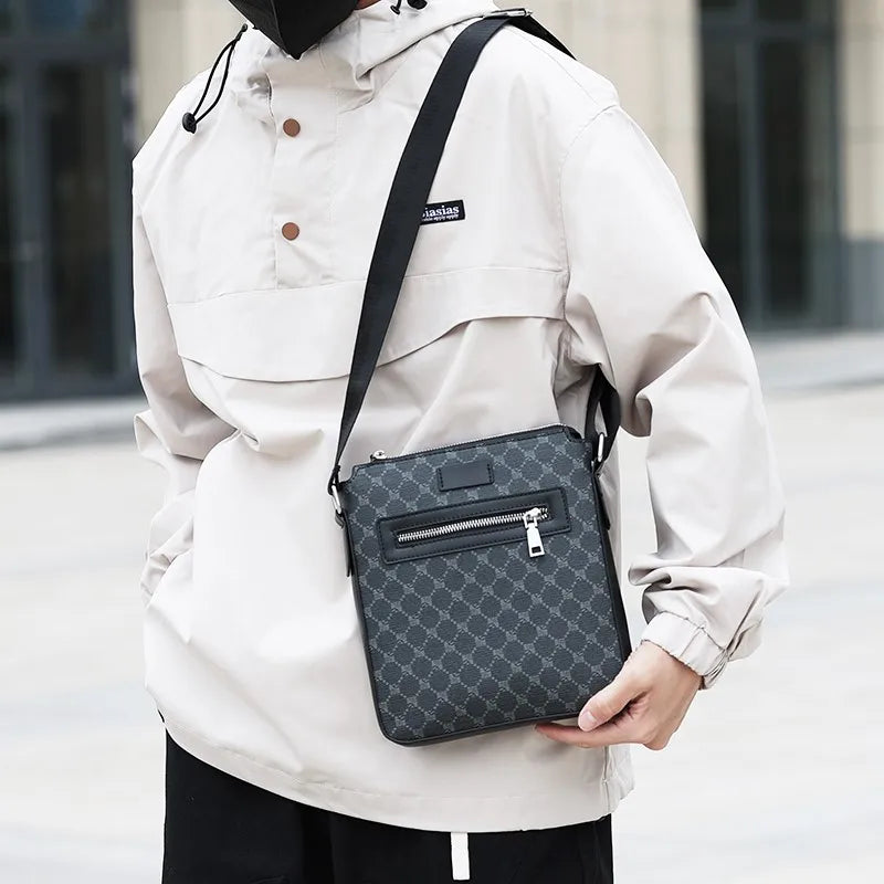 Luxury Brand Men Crossbody Bags for Men Bag Leather Casual Shoulder Bags Man Messenger Bag Business Male Purse Sling Pack