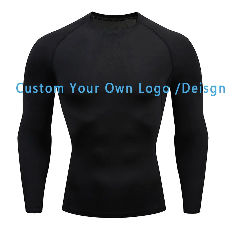 Y2K Compression Shirt Men Elastic Training T-shirt Gym Fitness Workout Tights Sport Athletic Running Men Long Sleeve T Shirt